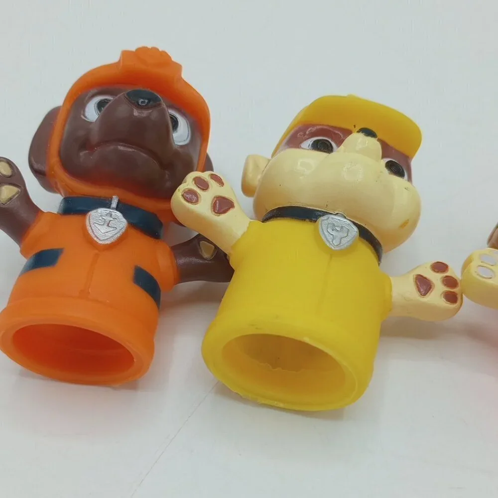 Paw Patrol Bath Finger Puppets Set of 5 Chase Marshall Skye Rubble Zuma Nickelod